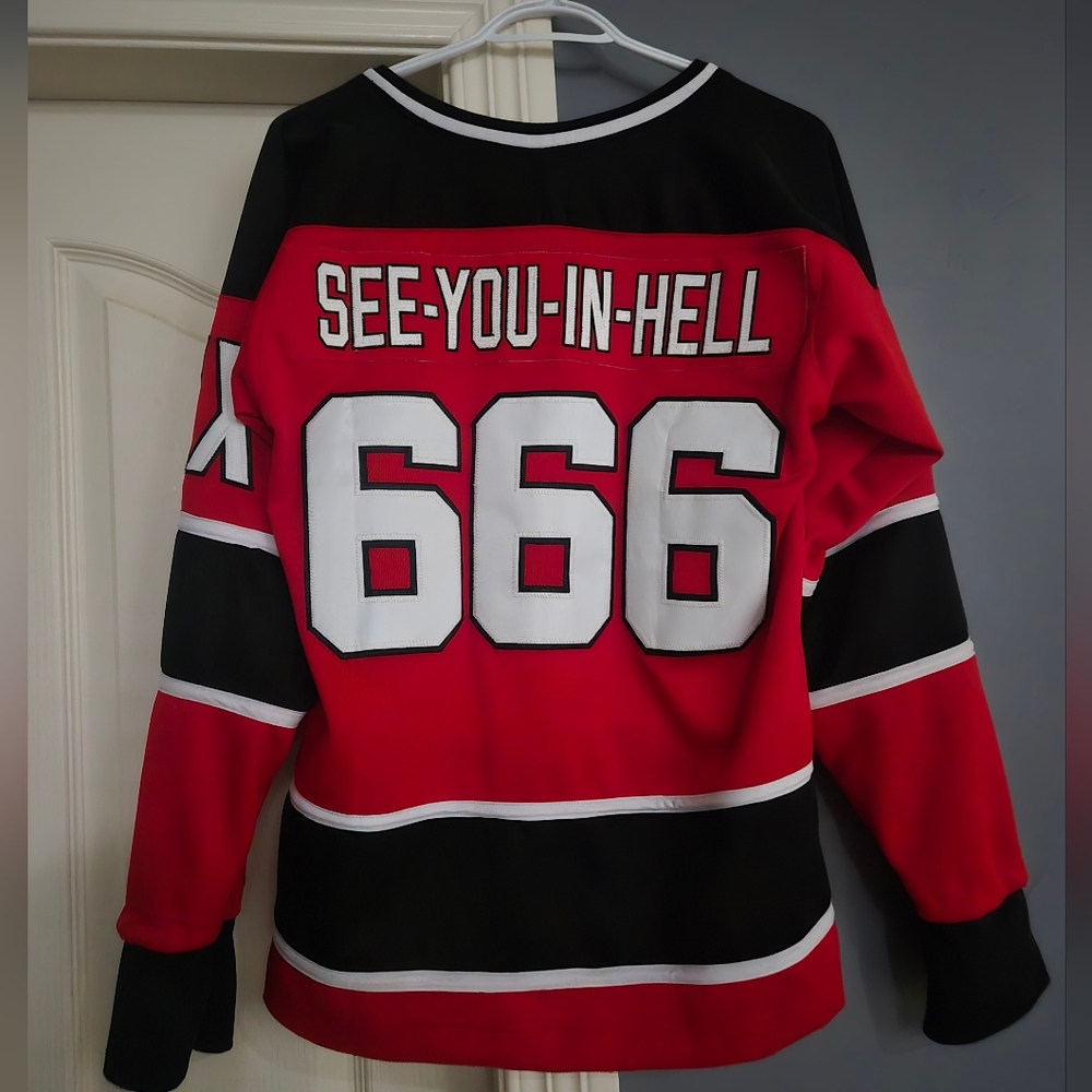 Red and Black Graphic Jersey